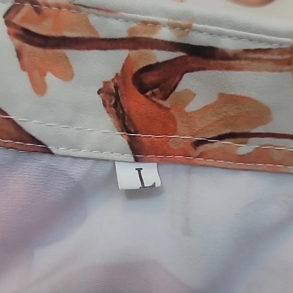 Mushroom shirt mens size large tan brown orange green - Picture 9 of 9